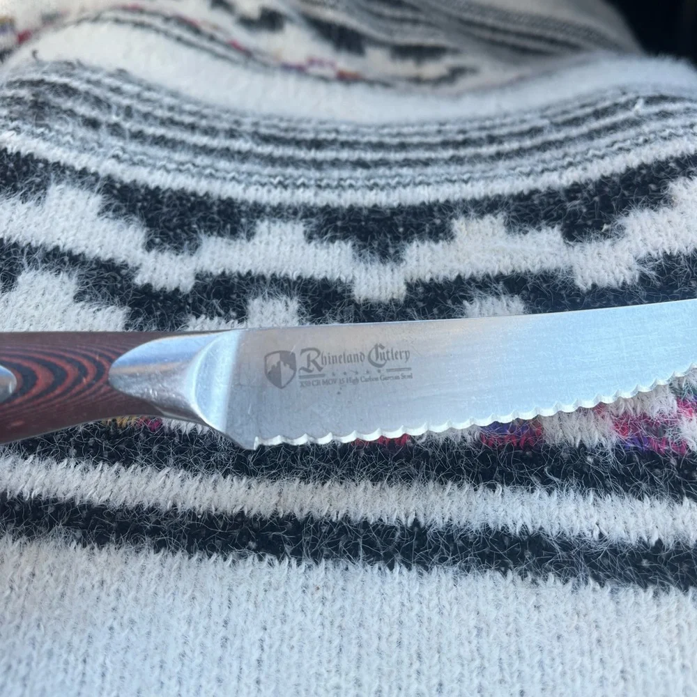 RHINELAND CUTLERY | X50 CR MOV 15 High Carbon German Steel 5” Steak Knife